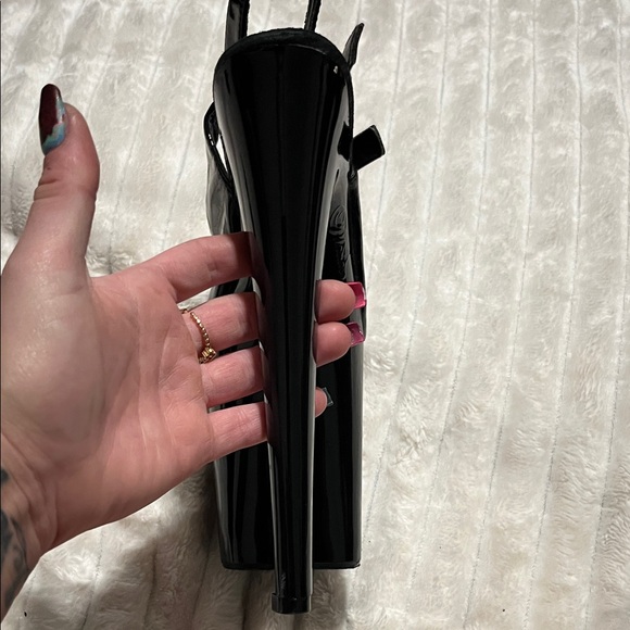 Pleaser Glossy Black Platform Stilettos - Picture 3 of 7